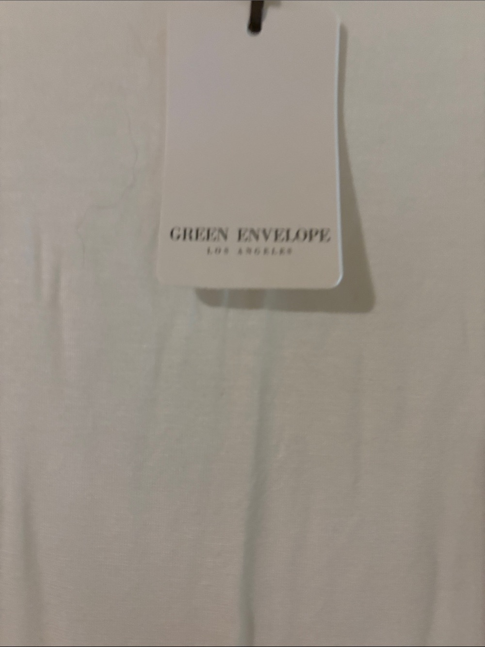 Green Envelope White Sleeveless Dress with Tie Sides - Picture 2 of 4